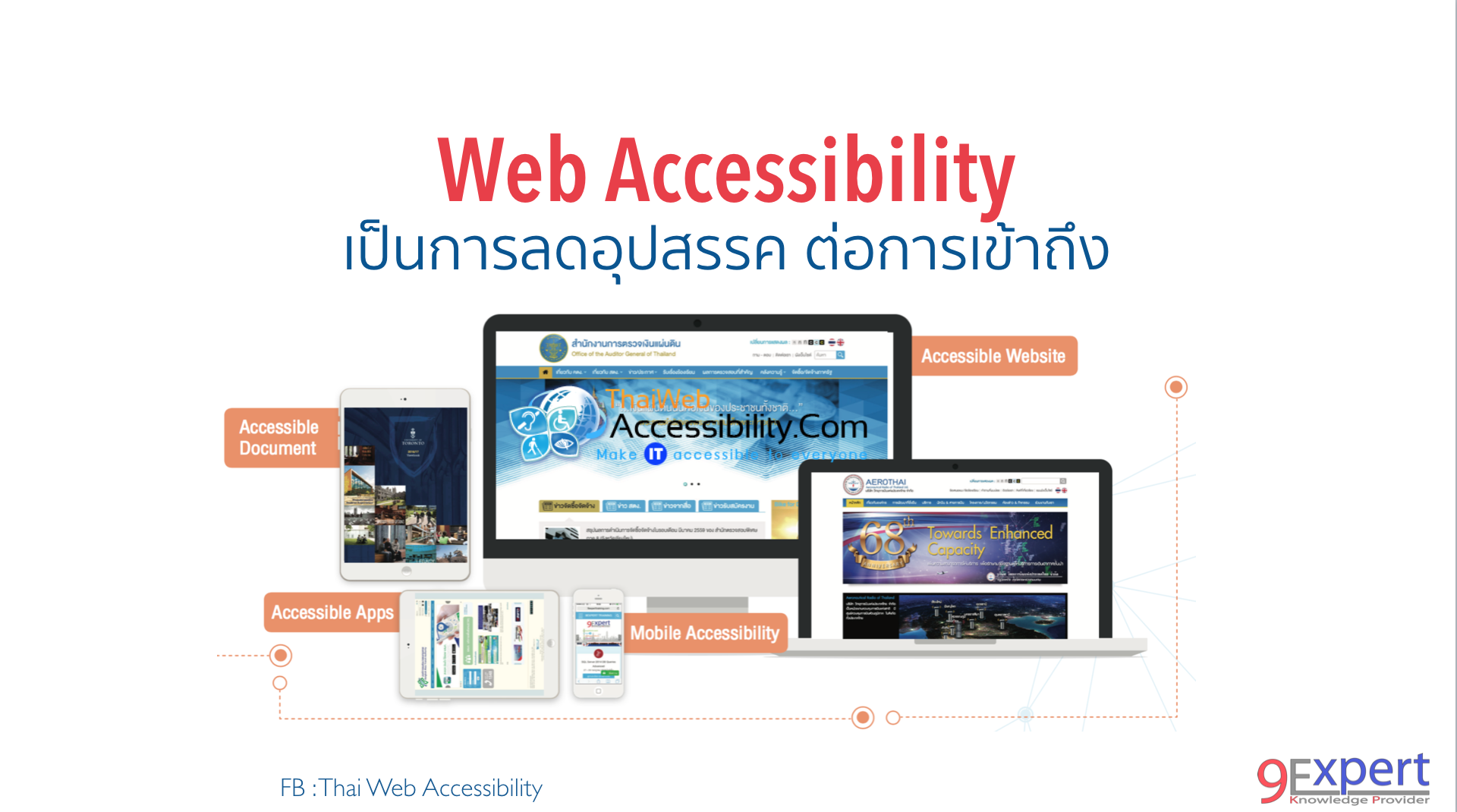 Web Accessibility เป็นการลดอุปสรรค ต่อการเข้าถึง 